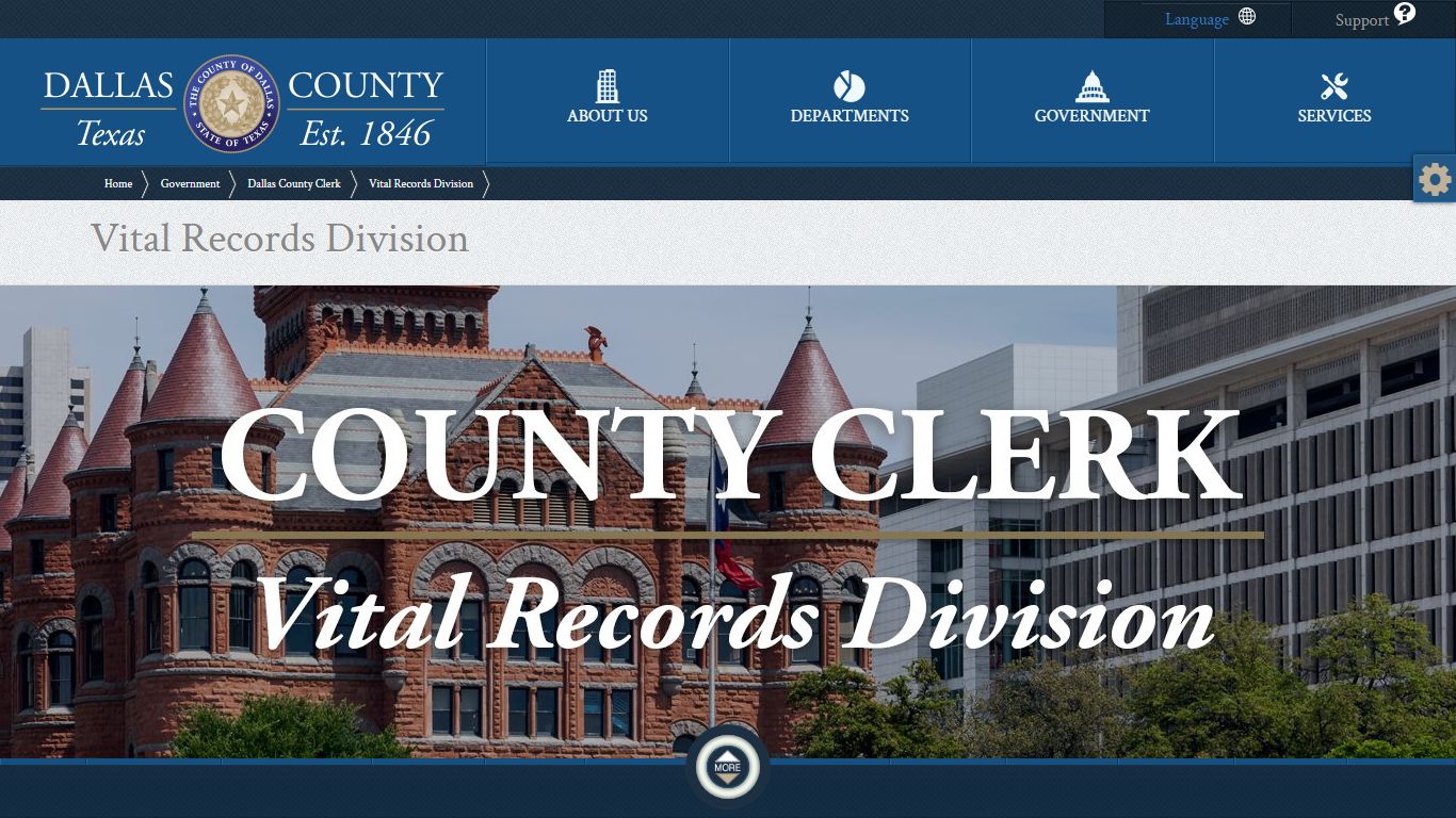 County Clerk | Vital Records Division - Contact Us - Dallas County